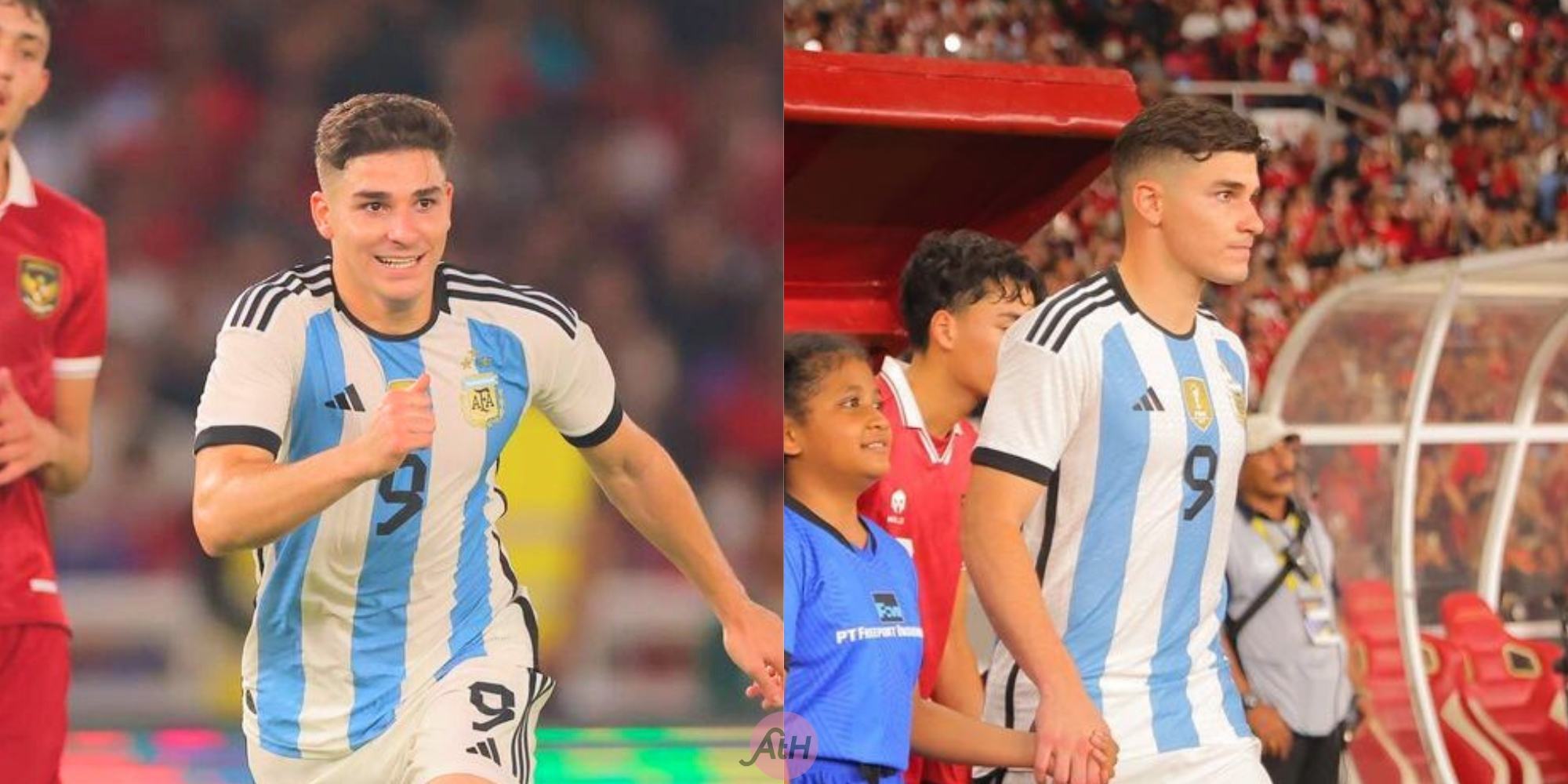 pemain sepak bola argentina julian alvarez dengan rambut high fade