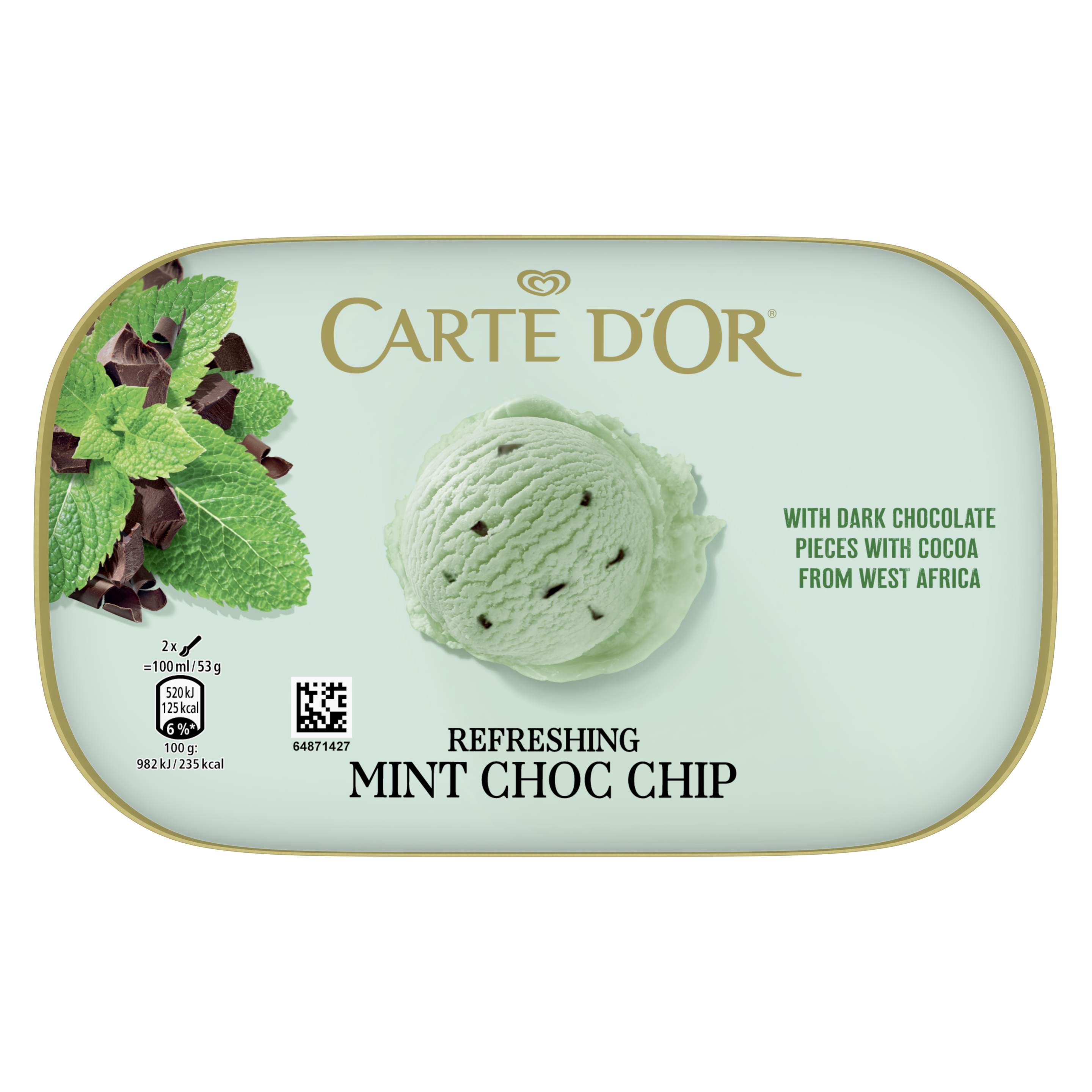 Carte D'Or Refreshing Mint Choc Chip 900ml packshot