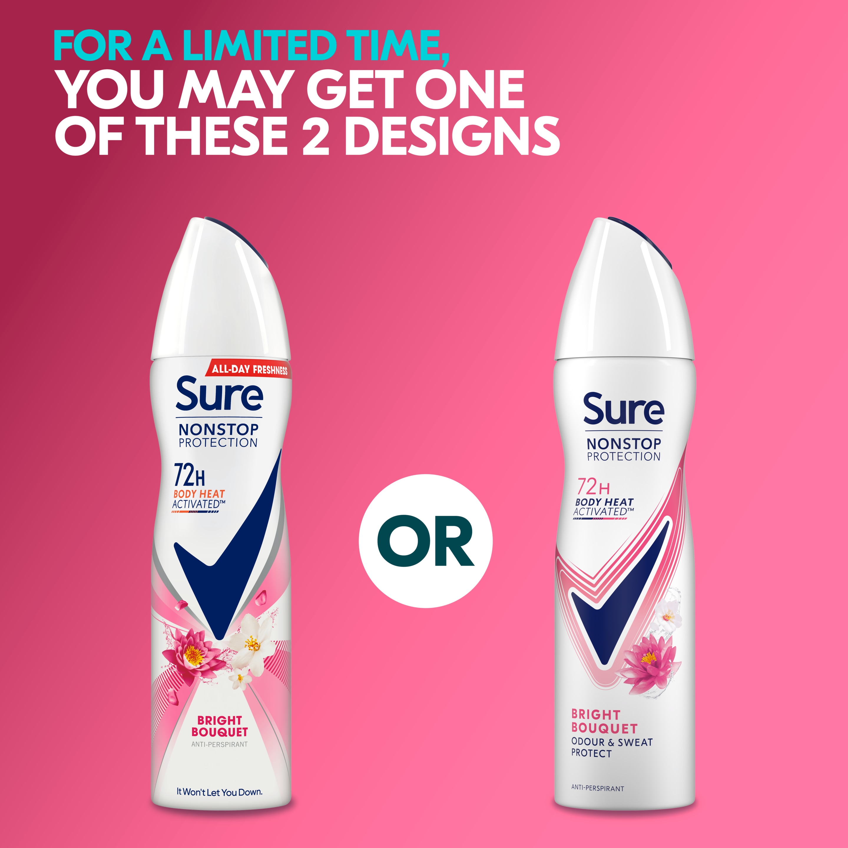 Sure Women 72hr Bright Bouquet Antiperspirant Deodorant Spray150ml