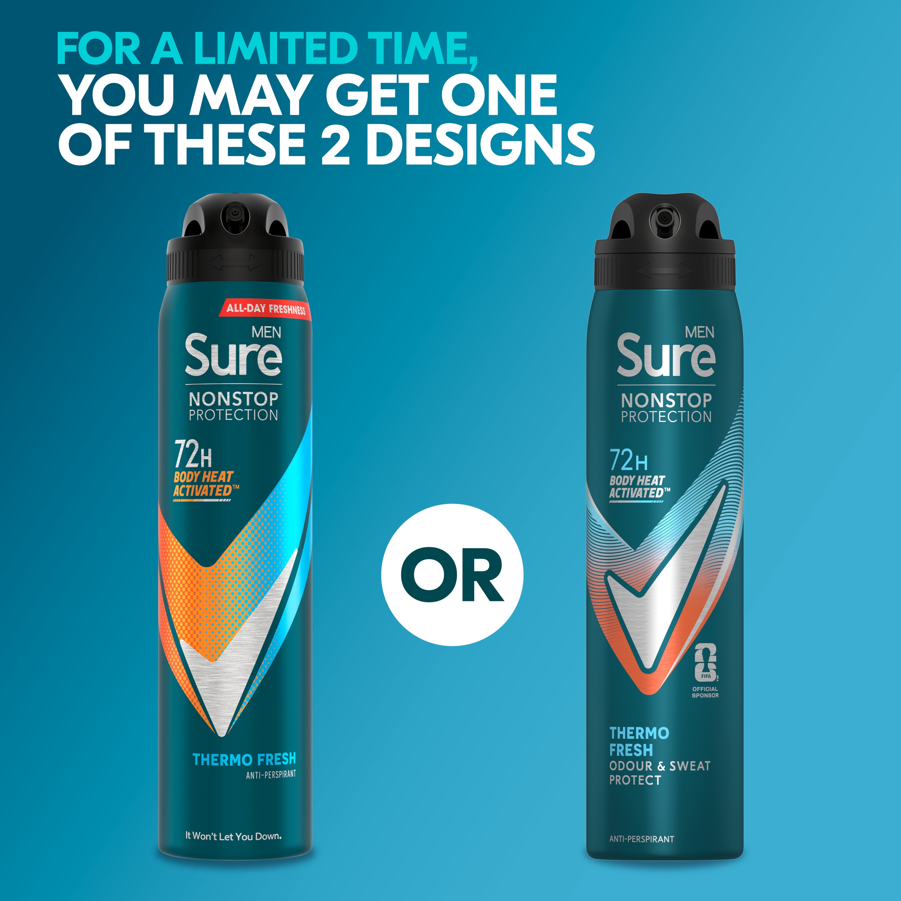 Sure Men 72hr Thermo Fresh Antiperspirant Deodorant Spray 250ml