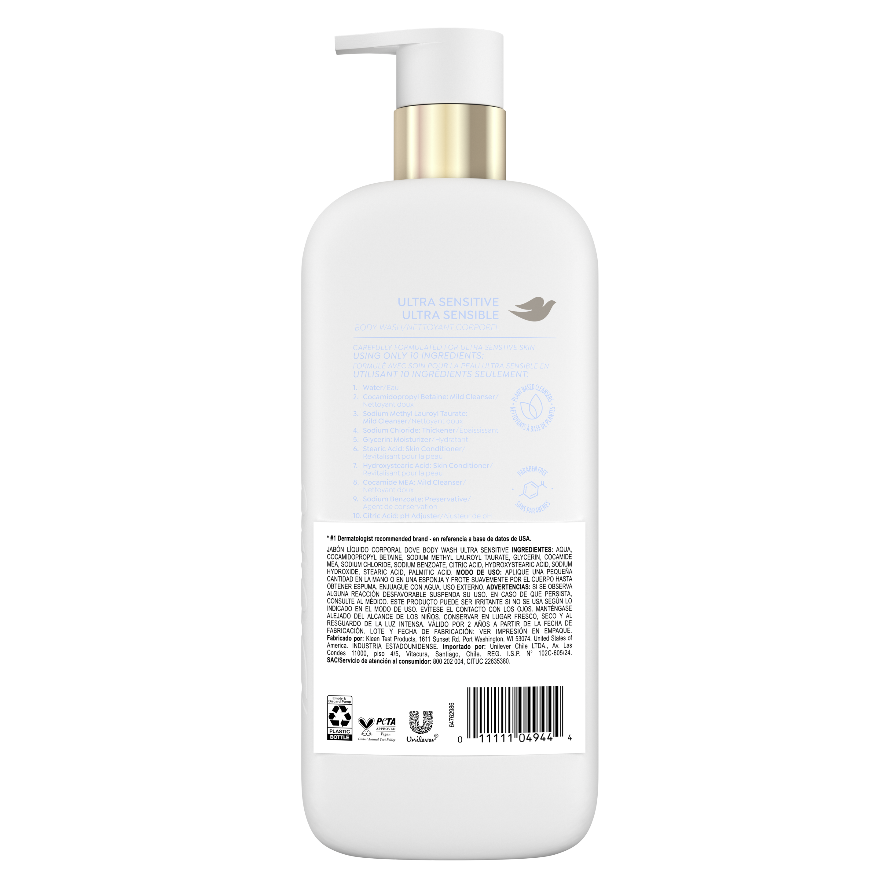 Dove Jabón Corporal Ultra Sensible