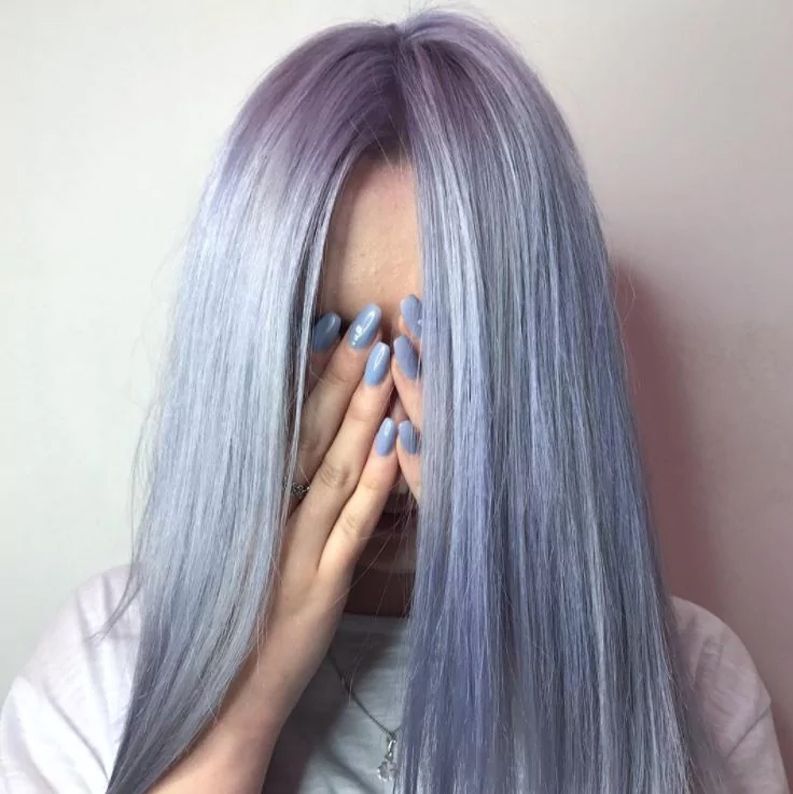 สีฟ้าลาเวนเดอร์ (Credit: Instagram.com/bleachlondon)