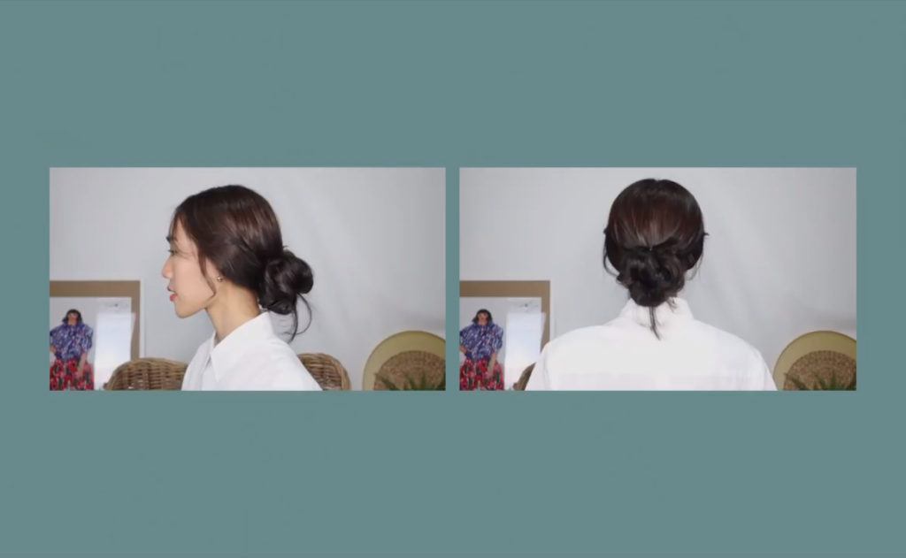 ทรงผมที่เสร็จเรียบร้อย