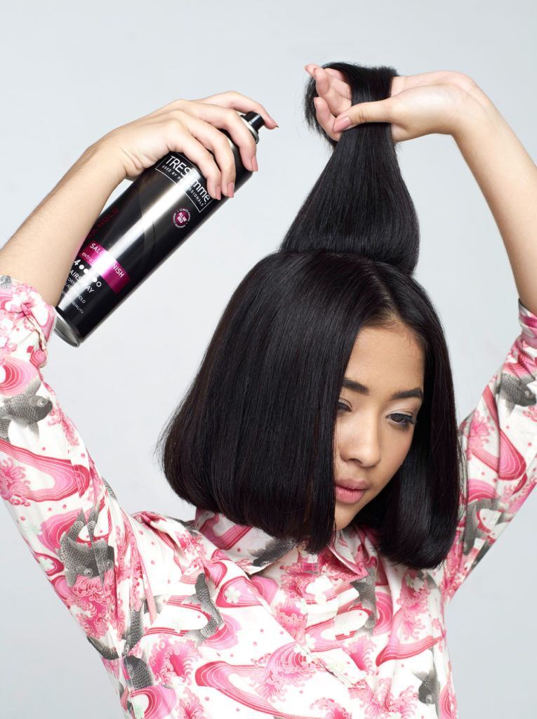 ผู้หญฺิงผมสั้นสีดำ ตัดผมบ๊อบ วิธีเซ็ตผมบ๊อบ ให้เข้าทรง