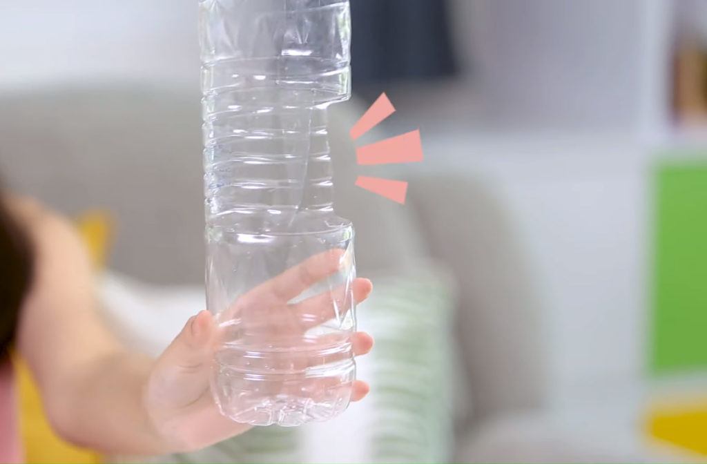 ใช้ขวดน้ำม้วนผม