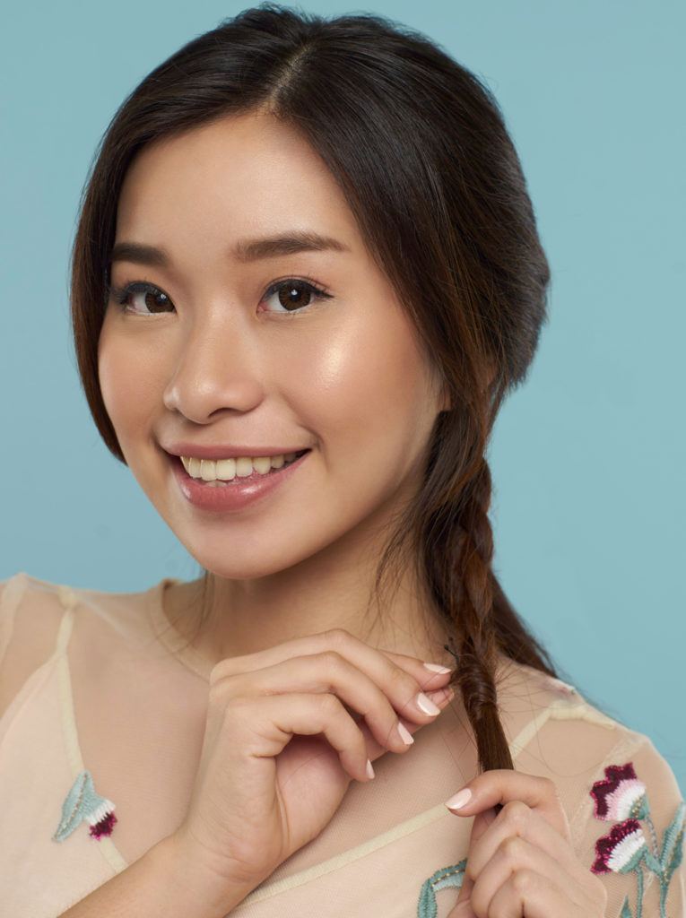 ถักเปียครึ่งหัว มัดผมครึ่งหัว ผมยาว