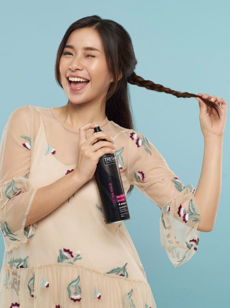 ถักเปียครึ่งหัว มัดผมครึ่งหัว ผมยาว