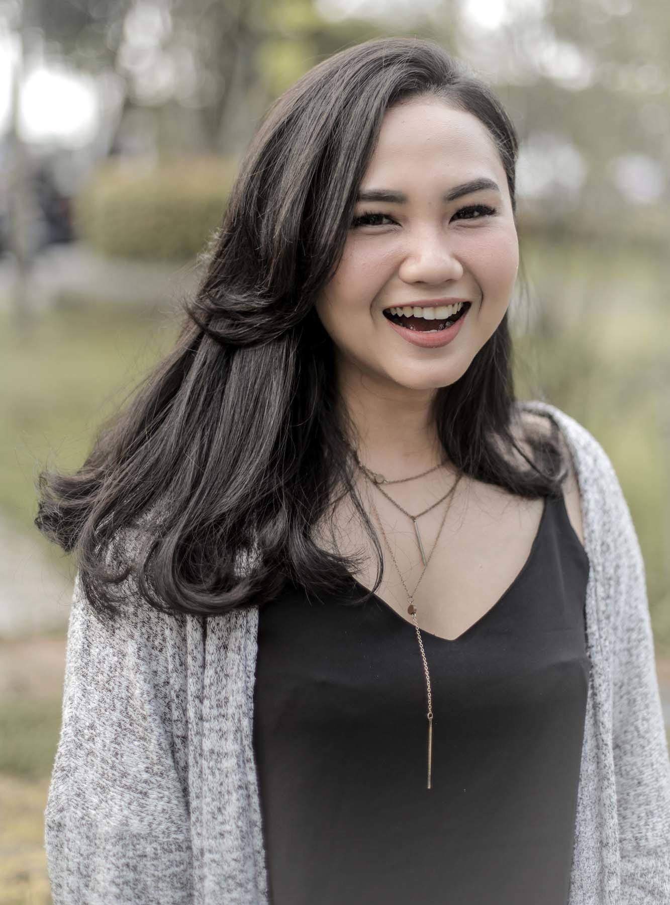 ผมสไลด์ไล่เลเยอร์ (Credit: Natasha Estelle)