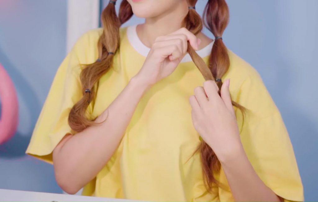 ทำผมลอนสวยๆ ด้วยหนังยาง