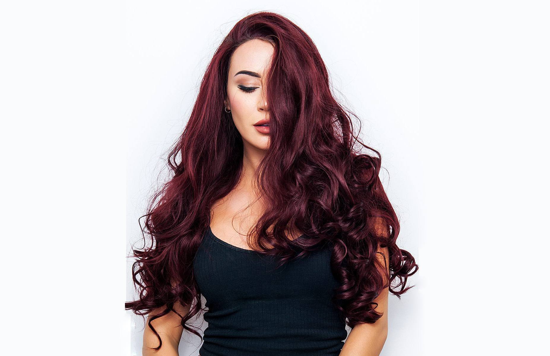 สีผมไวน์แดง