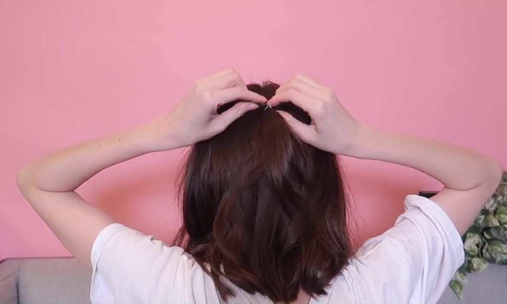 ผมสั้น มัดจุก ด้านหลัง