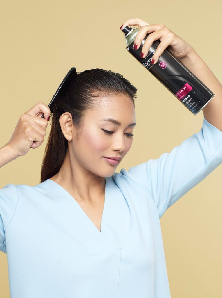 ทรงผมเว็ทลุค Wet look ทรงผมหวีเสยผู้หญิง ผมยาว ทรงผมออกงาน