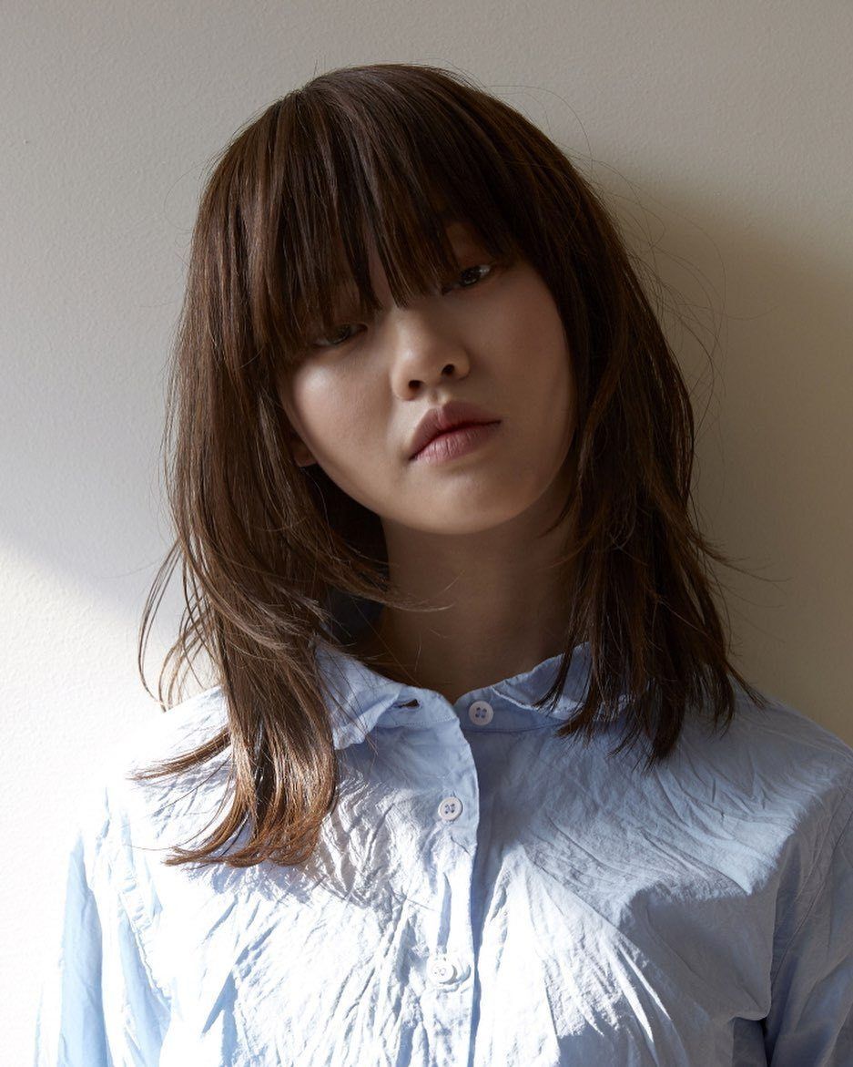 ผมสั้นประบ่าไล่เลเยอร์ ทรงผมสาวเกาหลี