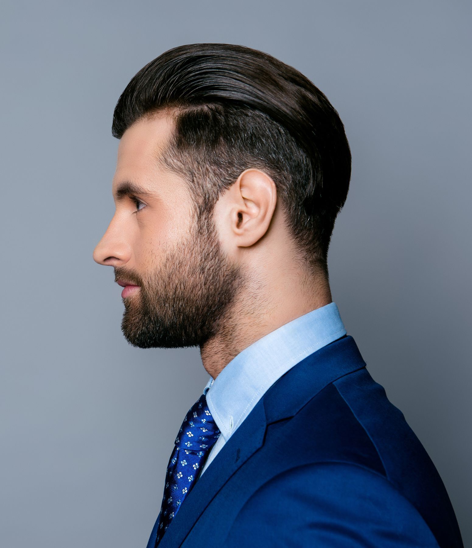 Low Fade + Slicked Back (Credit: Rex by Shutterstock)