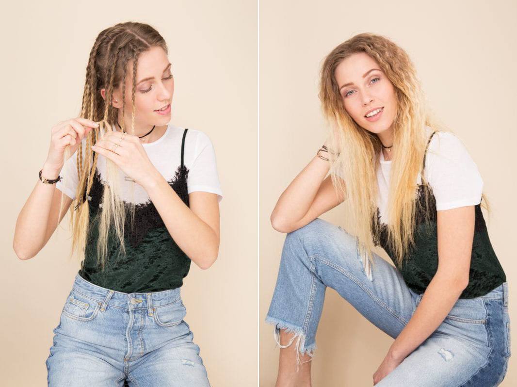 ทำลอนมาม่าด้วยการถักเปีย (Credit: Verity Jane Smith)