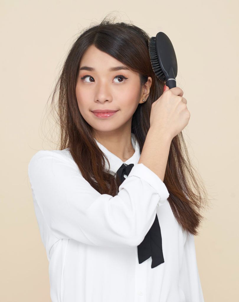 ผมยาว หน้าม้าปัดข้าง วิธียีผม ผมหนา ผมสวย