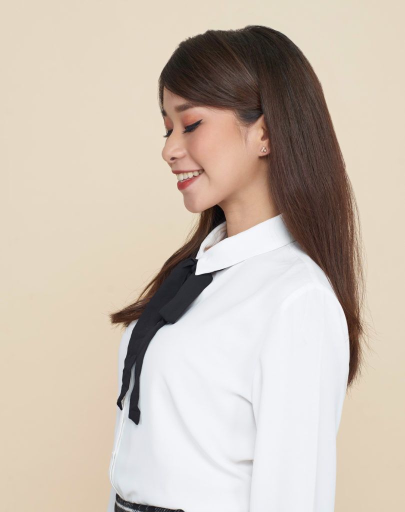 ผมยาว หน้าม้าปัดข้าง วิธียีผม ผมหนา ผมสวย