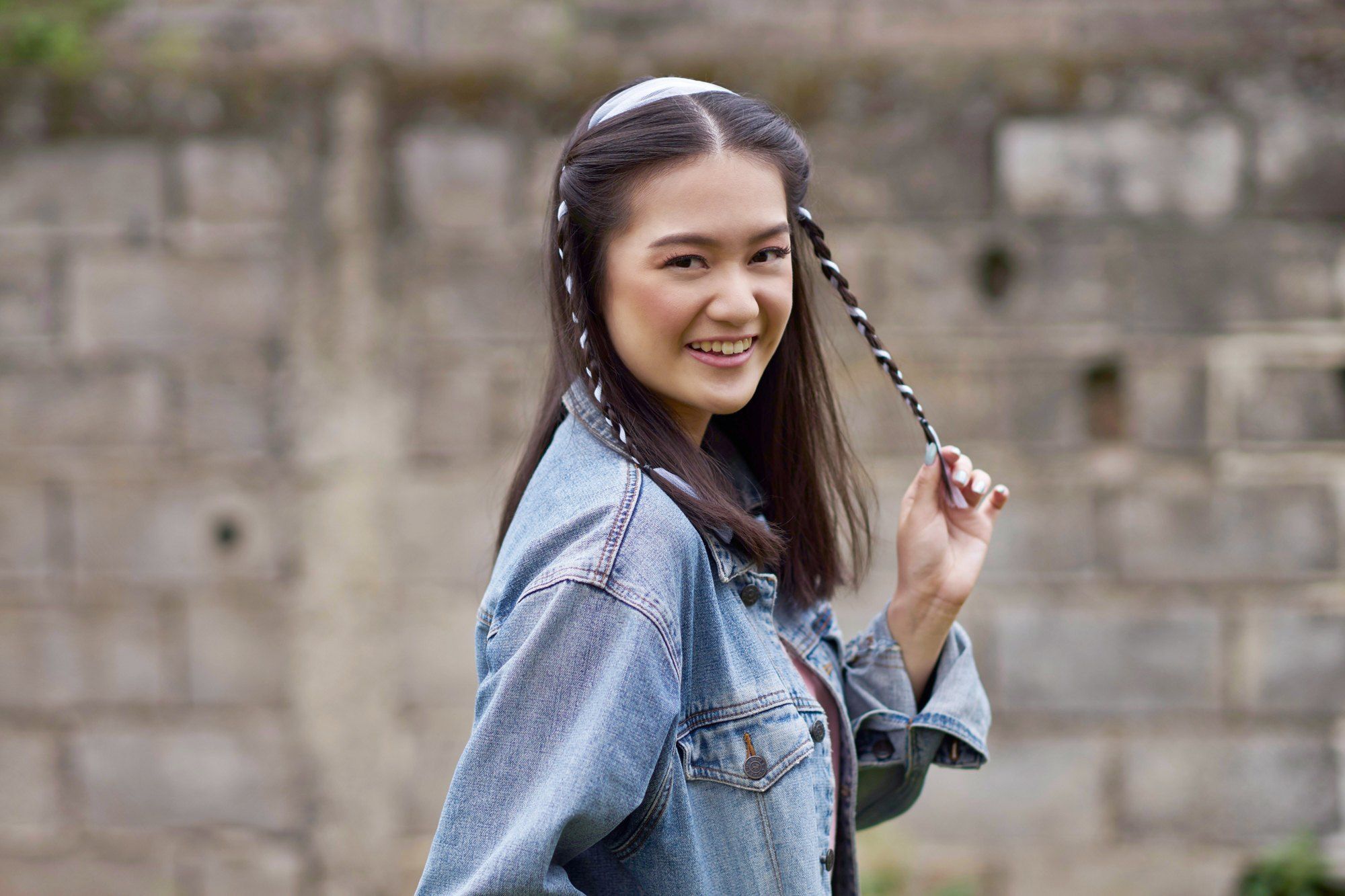 ผมเปีย ถักเปียสาม เปียใส่ริบบิ้น ผมประบ่า เปียสองข้าง