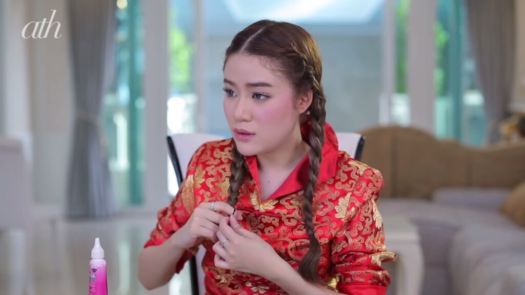 ถักเปียทรงผมจีนต้อนรับเทศกาล