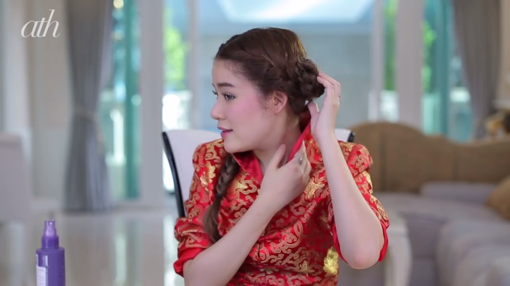 ม้วนเปียทรงผมจีนต้อนรับเทศกาล