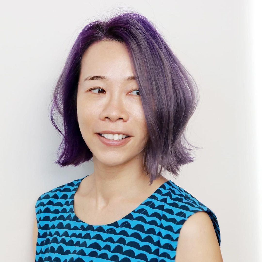 ผมสีม่วง very peri เฉดเข้ม ปรับลุคให้ดูสดใสและโมเดิร์นขึ้น (credit:Instagram/@recordingofsushiboy69)