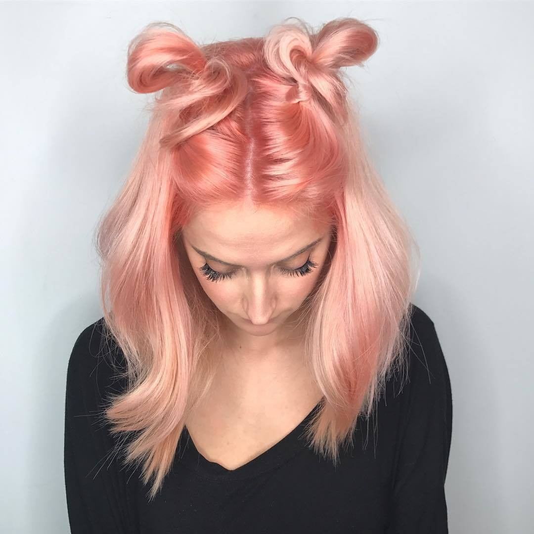 รวมเทรนด์ผมสีพีช สีผมโทนส้มอมชมพูที่สวยแสบซนมาแต่ไกล