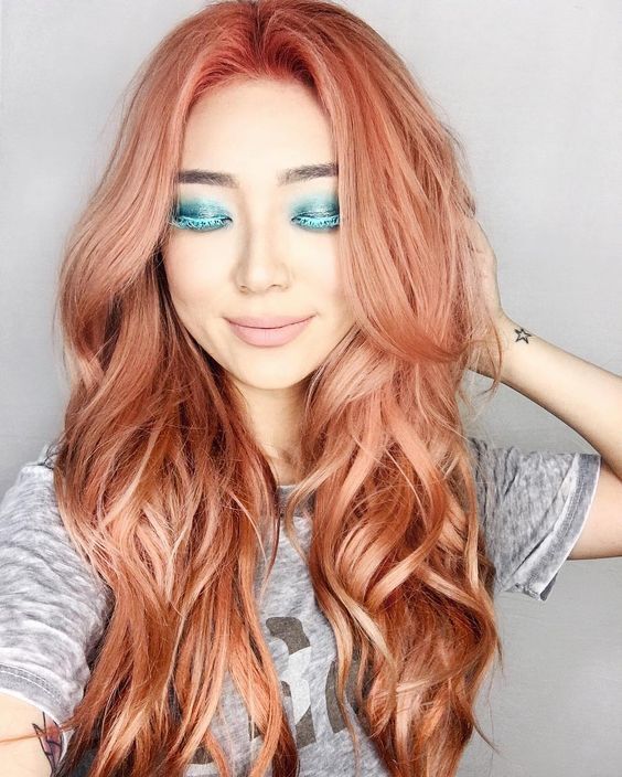 รวมเทรนด์ผมสีพีช สีผมโทนส้มอมชมพูที่สวยแสบซนมาแต่ไกล