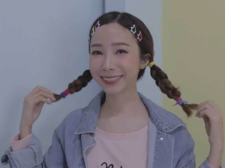 ทรงผมมัดแกละสไตล์idolเกาหลีติดกิ๊บสี