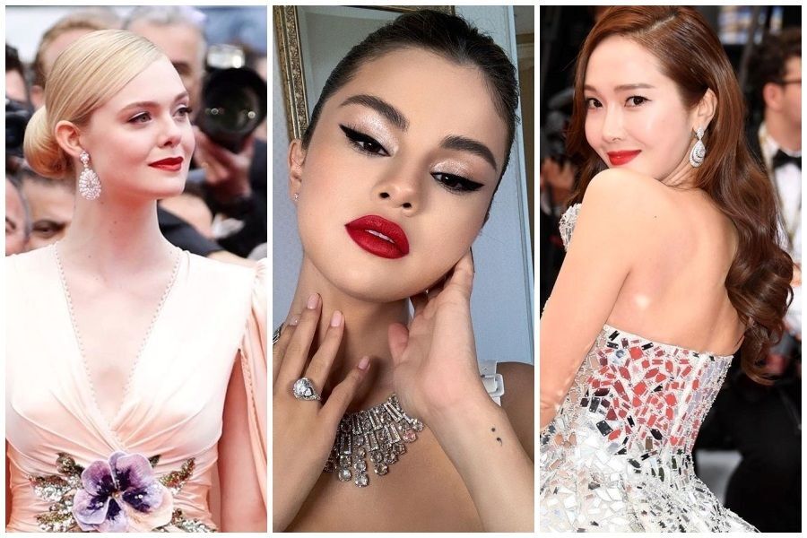 แอล แฟนนิ่ง เซเลน่า โกเมซ เจสสิก้า จอง ในงานพรมแดงเมืองคานส์