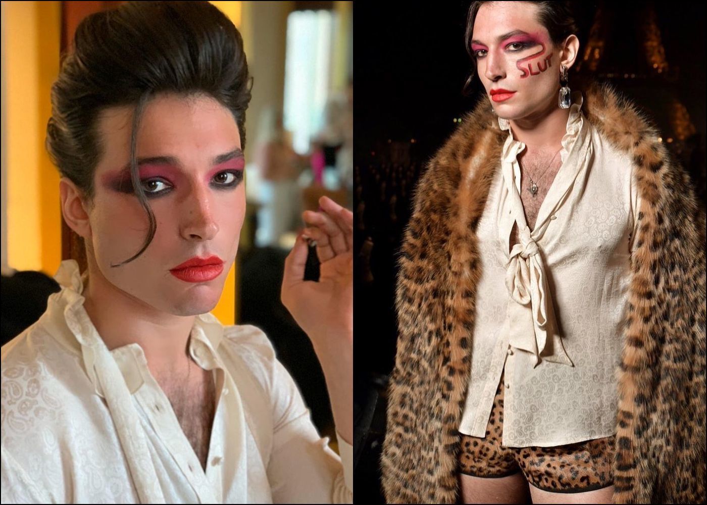 Ezra Miller เอซรา มิลเลอร์ ไปร่วมงาน Saint Laurent ที่ Paris Fashion Week Spring Summer 2020