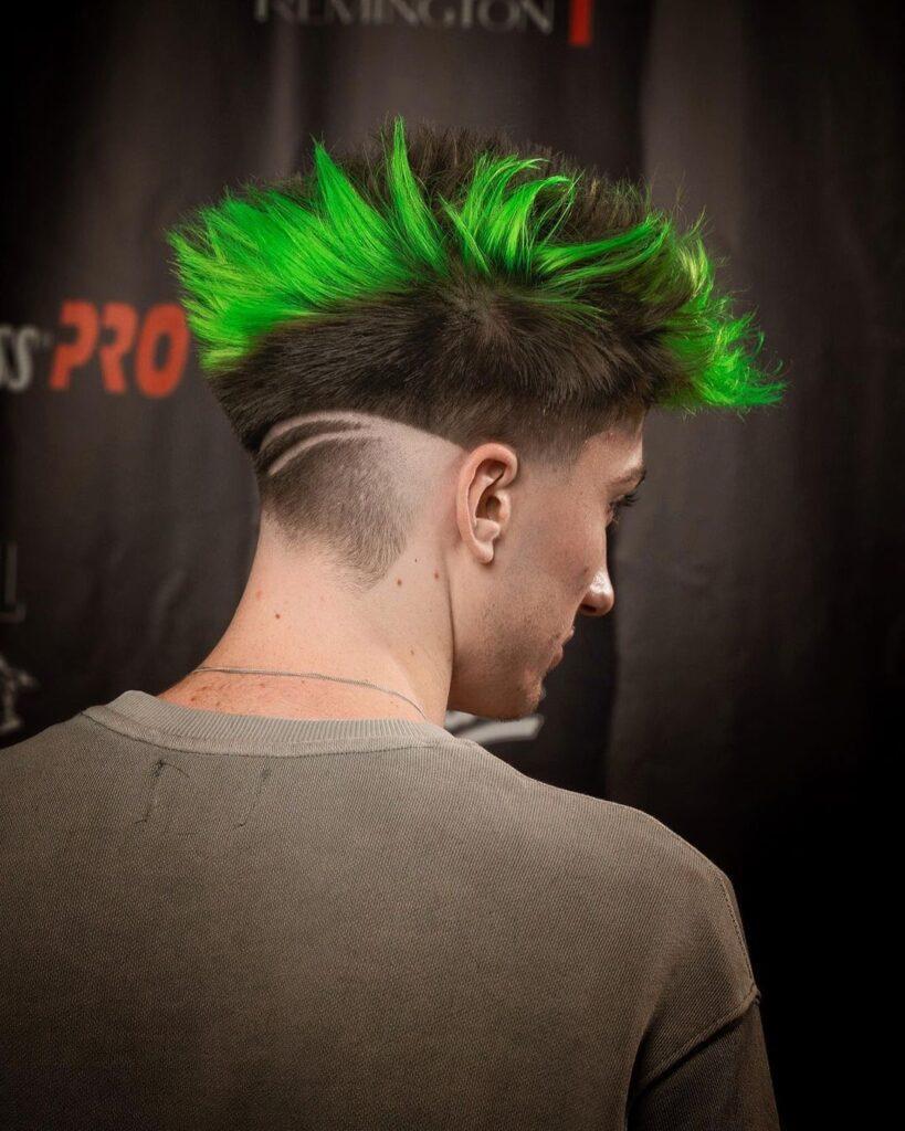 สีผมผู้ชายเขียวสลับดำ