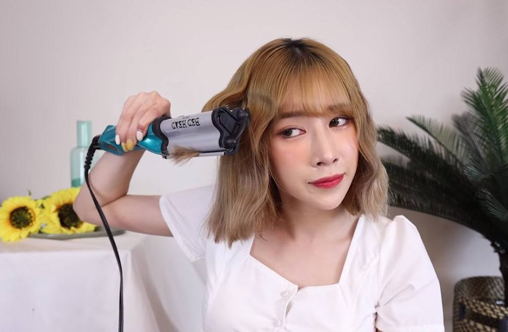 สาวไทย ม้วนผม ด้วยแกนไฟฟ้า วิธีทำผมสั้น สไตล์เกาหลี