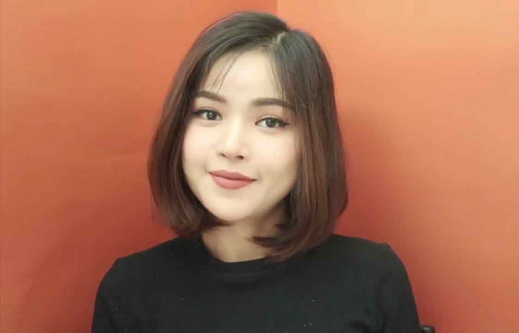 อินฟลูเอนเซอร์ไทย mynjimye กับทรงผมม้วนปลายที่เสร็จแล้ว