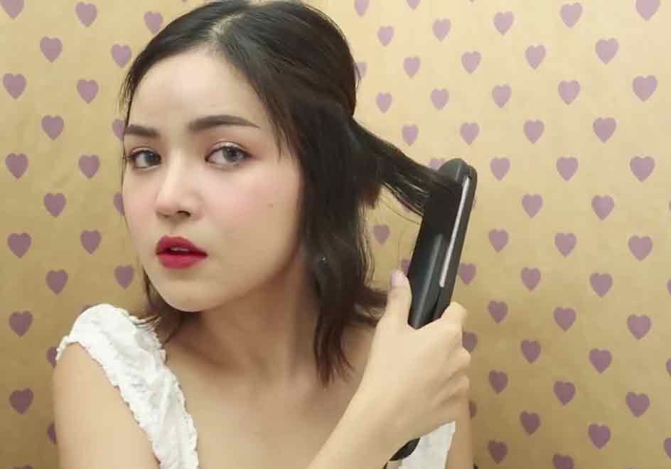 อินฟลูเอนเซอร์ไทย mynjimye สาธิตวิธีม้วนผมด้วยเครื่องหนีผมไฟฟ้า