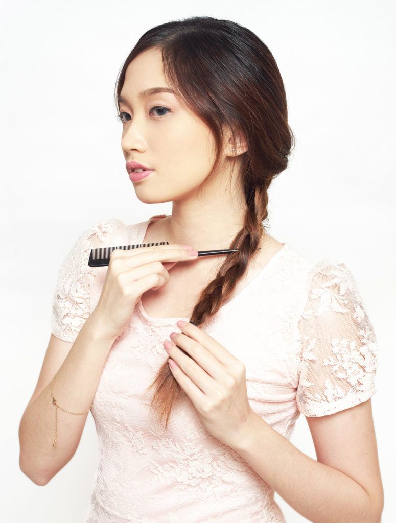 เปีย 2 ชั้น เปียเกล้า ทรงผมไปงานแต่งงาน ทรงผมออกงาน ทรงผมเกล้า