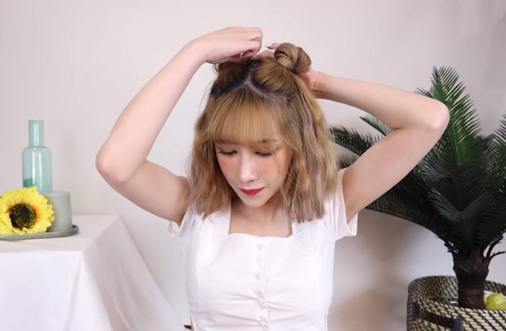 สาวไทย รวบผม วิธีทำผมสำหรับผมสั้น ทรงผมสไตล์เกาหลี