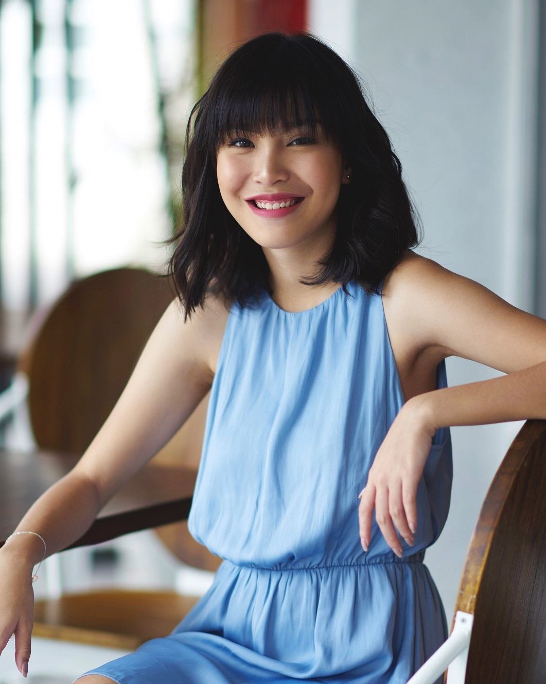 ผมบ๊อบยาวซอย หน้าม้าซีทรู (Credit: Hariono Halim)