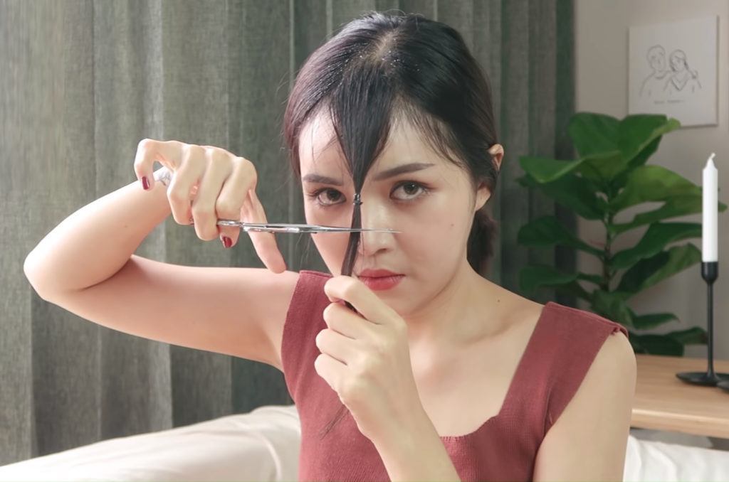 ตัดผมหน้าม้าเอง หน้าม้าซีทรู หน้าม้าเกาหลี เซ็ตผมหน้าม้า ผมประบ่า ผมสั้นน่ารักๆ