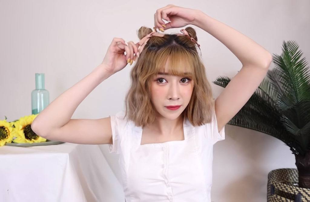 สาวไทย ผูกริบบิ้น มัดแกละ วิธีทำผมสำหรับผมสั้น ทรงผมสไตล์เกาหลี