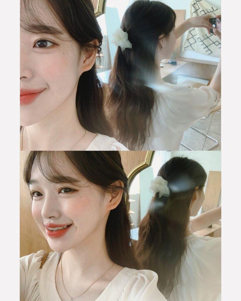 ผู้หญิงเอเชีย ไว้ผมยาวสีดำ ทำผมน่ารักๆ ทรงผมวาเลนไทน์