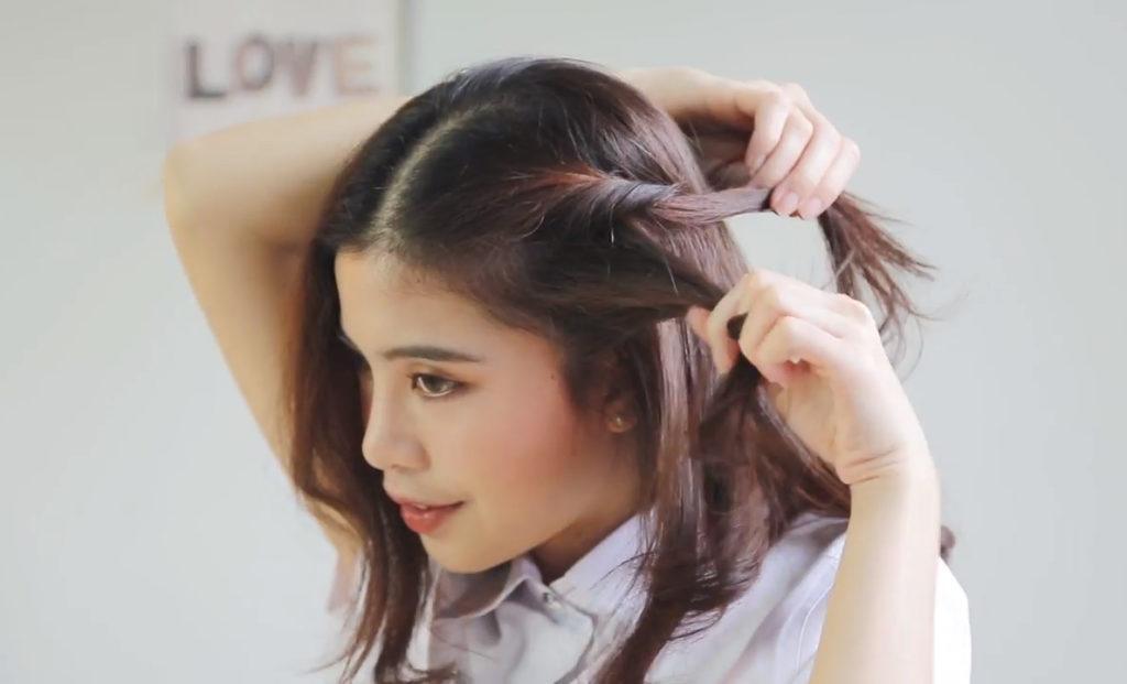 ทรงผมรับปริญญาสำหรับสาวผมประบ่า