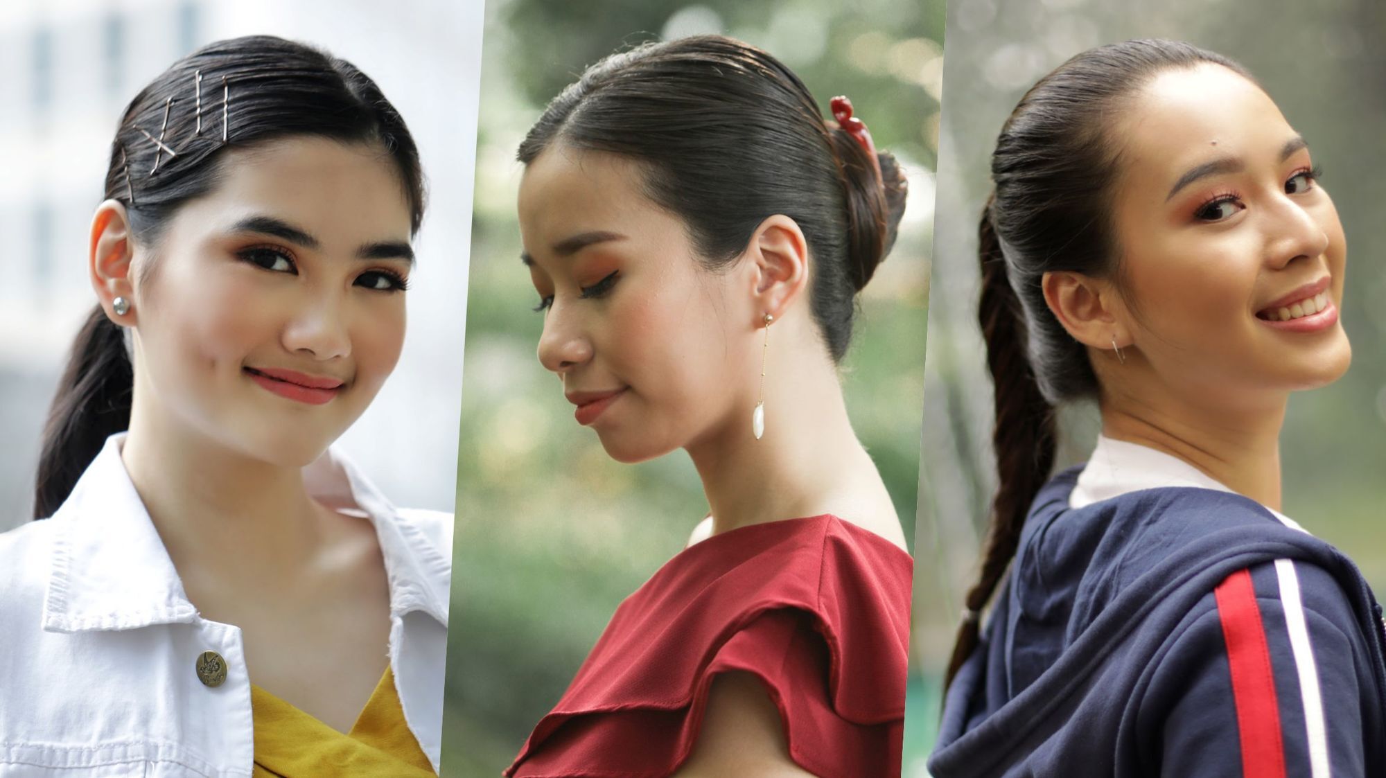 ไอเดีย เก็บผม / ทำผมเปิดหน้า เพื่อเลี่ยงการสัมผัสใบหน้า