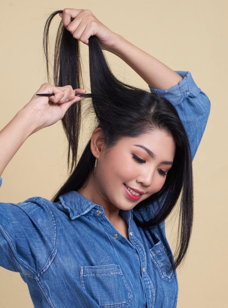 วิธีแก้ผมมันด้วยดรายแชมพู