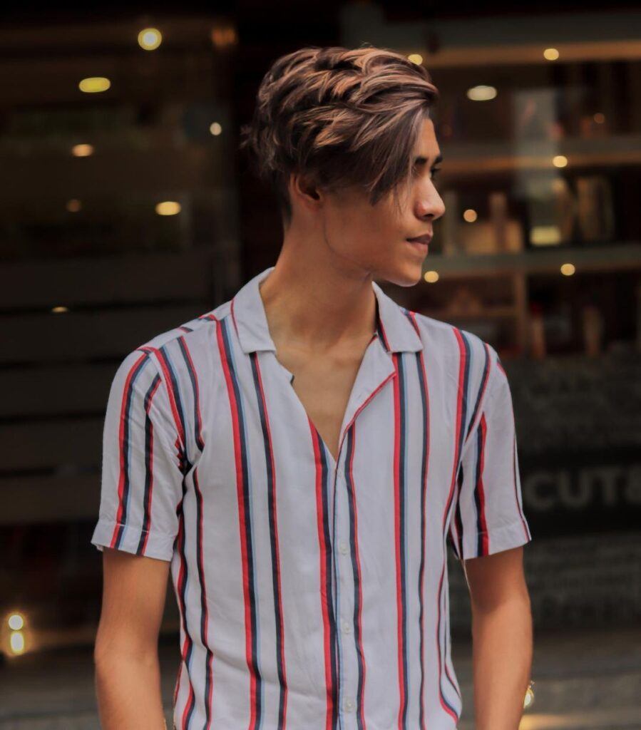 ผู้ชายเอเชีย ตัดผมสั้น ผมสีน้ำตาล ทรงผมชายไทย ทรงผมชายเอเชีย