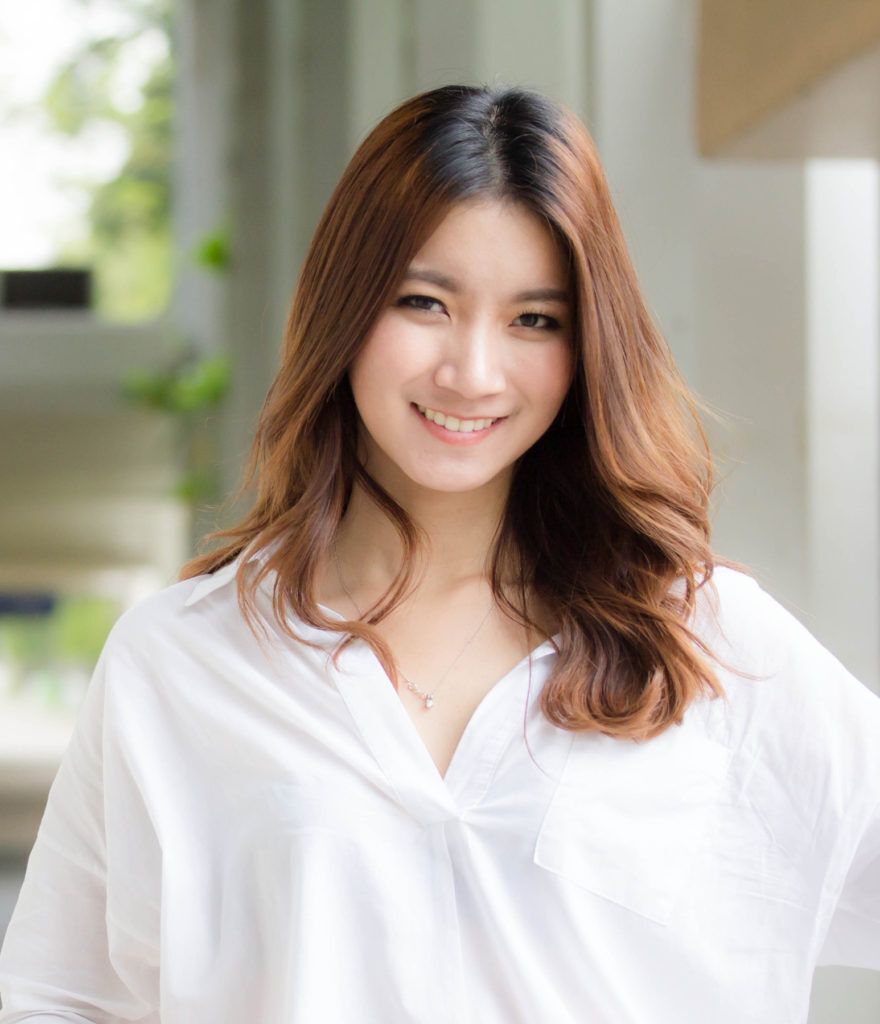 ทรงผมยาวหน้ากลม