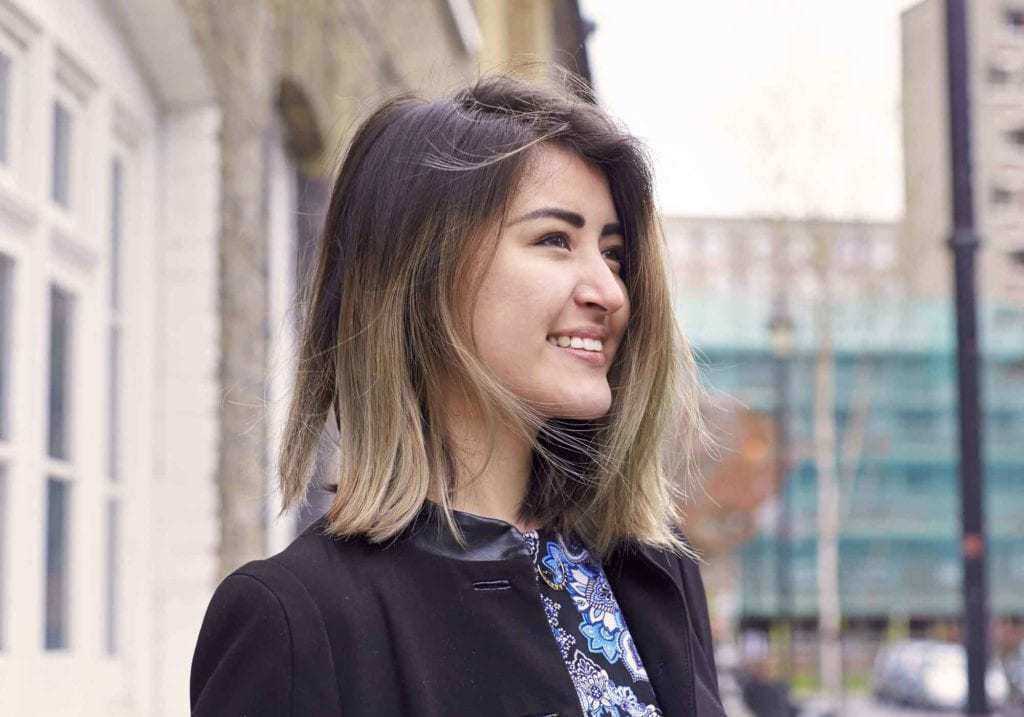 ผมสั้นย้อมสีออมเบร