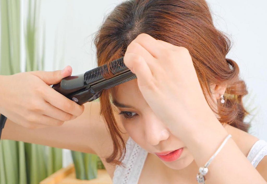 bestie story สาธิตวิธี เซ็ตผมหน้าม้าซีทรูสไตล์เกาหลี