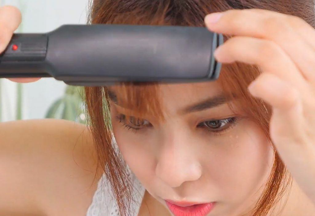 bestie story สาธิตวิธี เซ็ตผมหน้าม้าซีทรูสไตล์เกาหลี