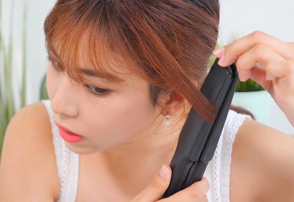 bestie story สาธิตวิธี เซ็ตผมหน้าม้าซีทรูสไตล์เกาหลี