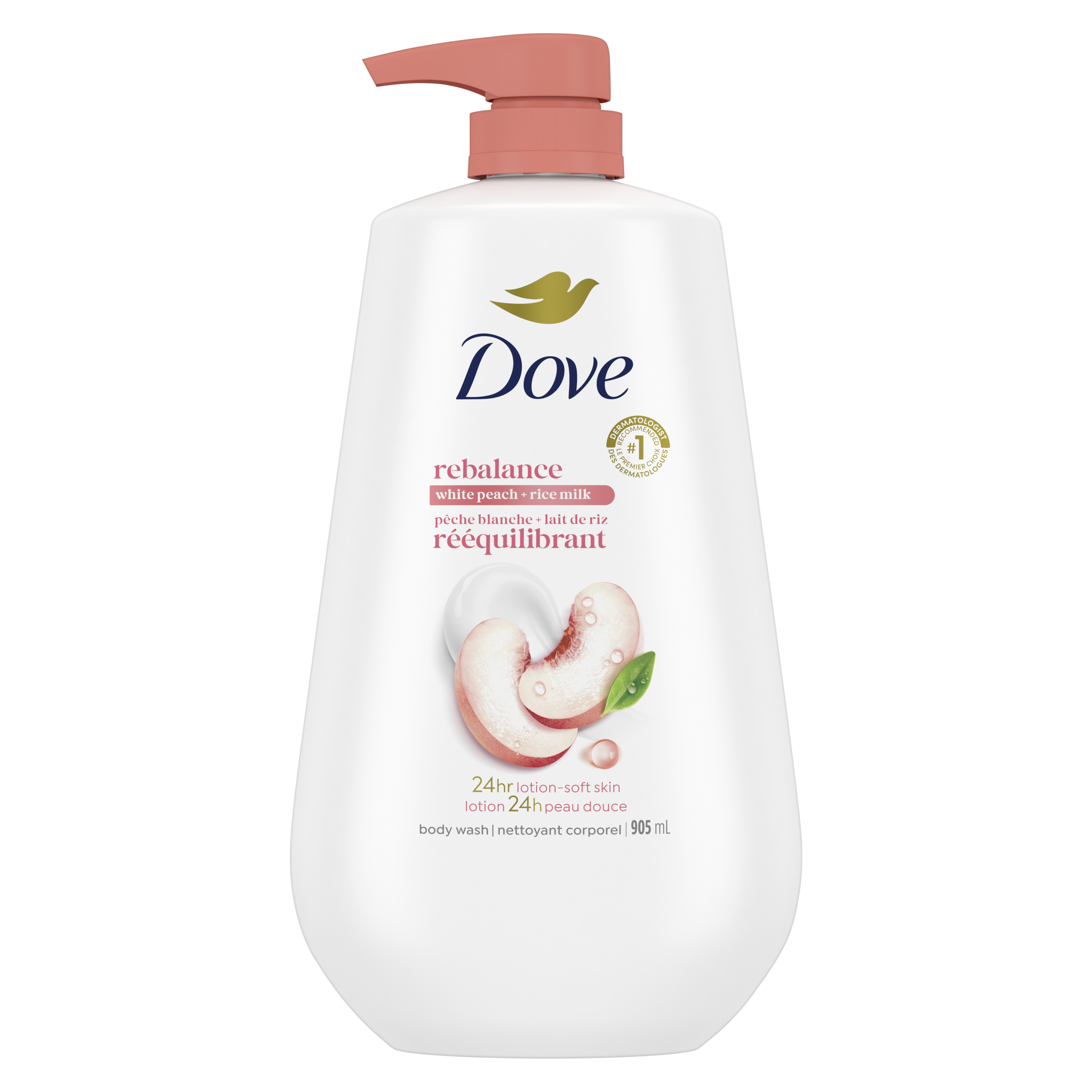 Dove Rebalance Peach Body Wash 905 ml